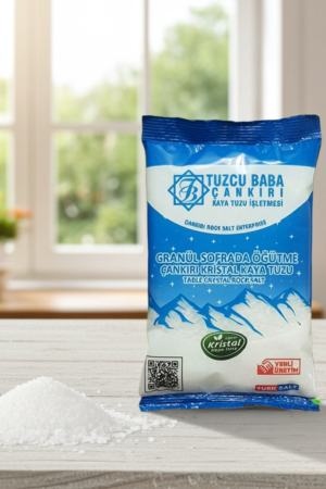 1Kg Granül İri Çankırı Kristal Kaya Tuzu 84 Mineralli 500g X 2 PAKET sole